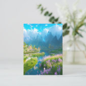 Mystic Mountain Valley Postkarte (Stehend Vorderseite)