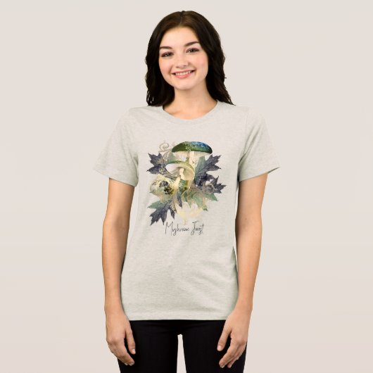 Mystic Mushroom Forest Tri-Blend Shirt (Vorderseite voll)