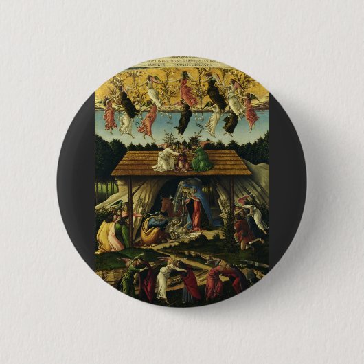 Mystic Nativi von Sandro Botticelli Button (Vorderseite)