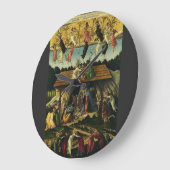 Mystic Nativi von Sandro Botticelli Große Wanduhr (Winkel)