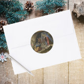 Mystic Nativi von Sandro Botticelli Weihnachten Runder Aufkleber