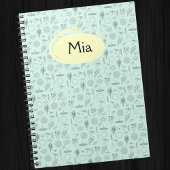 Mystic Nature Symbols Notebook - Lotus, Candles Notizblock