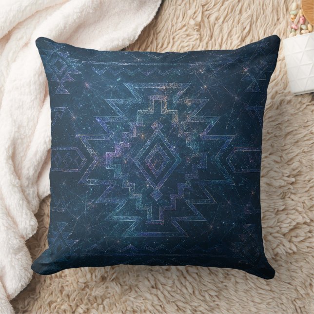 Mystic Navajo Sacred Geometry Throw Pillow Kissen (Decke)