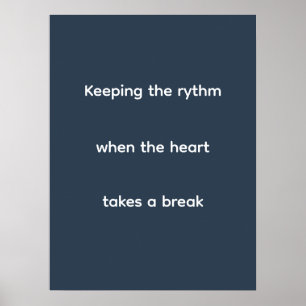 Mystic Navy Typografie für Perfusionisten Kunst Poster
