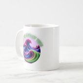 Mystic Neon Waves - Rippen der strahlenden Gezeite Kaffeetasse (Vorderseite Links)