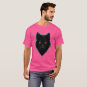 Mystic Neon Wolf Design T - Shirt (Vorne ganz)