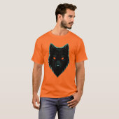 Mystic Neon Wolf Design T - Shirt (Vorne ganz)