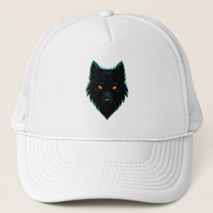 Mystic Neon Wolf Design Trucker Hat Truckerkappe
