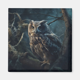 Mystic Night Owl - Mitternacht Vigil Magnet