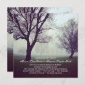 Mystic Oak Trees Country Wedding Einladungen (Vorne/Hinten)