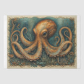 Mystic Octopus Vintage Nautical Fantasy Decoupage Seidenpapier (Vorderseite)