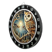 Mystic Owl Forest Art Dartscheibe (Vorderseite rechts)