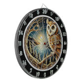 Mystic Owl Forest Art Dartscheibe (Vorderseite Links)
