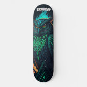 "Mystic Owl" Personalisiertes Skateboard Deck mit (Vorderseite)