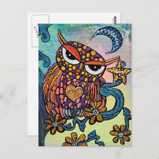 Mystic Owl Postkarte (Vorne/Hinten)