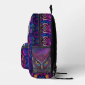 Mystic Owl Spirit Backpack - Wisdom & Magic Design Bedruckter Rucksack (Rechts)