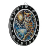 Mystic Owl Starlit Dartboard Design Dartscheibe (Vorderseite Links)