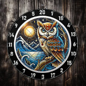 Mystic Owl Starlit Dartboard Design Dartscheibe