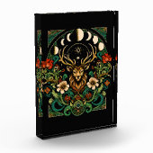 Mystic Pagan Stag and Moon Phase Fotoblock (Links)