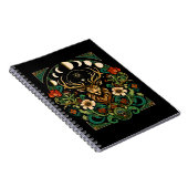 Mystic Pagan Stag and Moon Phase Notizblock (Rechte Seite)