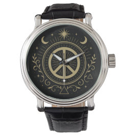 Mystic Peace Sign Unisex Armbanduhr