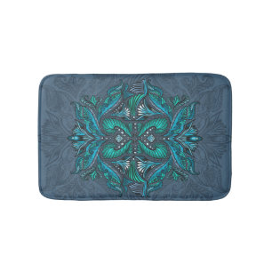Mystic Peacock Feathers Badematte