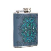 Mystic Peacock Feathers Flachmann (Rechts)