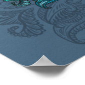 Mystic Peacock Feathers Poster (Ecke)