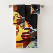 Mystic Psychic Fortune Teller Design Badhandtuch Set (Insitu)
