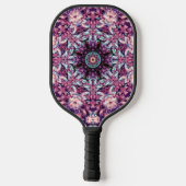 Mystic Purple Bioluminescent Kaleidoscope Art Pickleball Schläger (Rückseite)