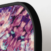 Mystic Purple Bioluminescent Kaleidoscope Art Pickleball Schläger (Linke Seite)