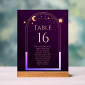 Mystic Rainbow Deep Plum Sun Moon Stars Space Acrylschild (Neutral)