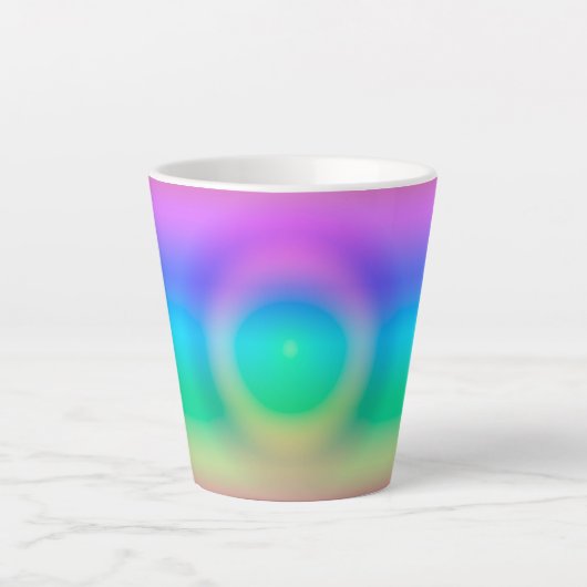 Mystic Rainbow Eye Ombre Milchtasse (Vorderseite)