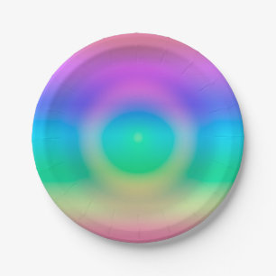 Mystic Rainbow Eye Ombre Pappteller