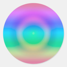 Mystic Rainbow Eye Ombre Runder Aufkleber