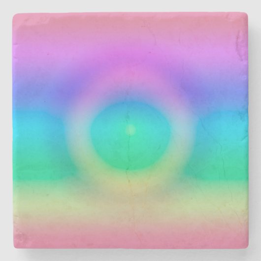 Mystic Rainbow Eye Ombre Steinuntersetzer (Vorderseite)