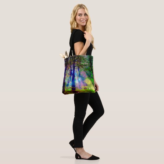 Mystic Rainbow Forest Fantasy Art Tasche (Am Model)