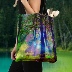 Mystic Rainbow Forest Fantasy Art Tasche