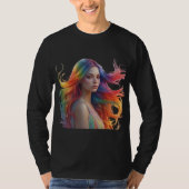 Mystic Rainbow Muse - Serene Fantasy T - Shirt (Vorderseite)