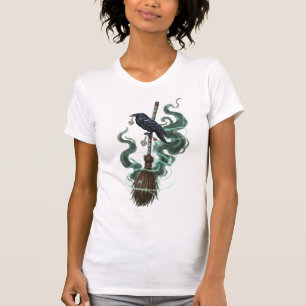 Mystic Raven & Broomstick-T - Shirt - Entfesseln S