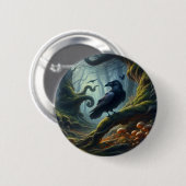 Mystic Raven Forest Hues Button (Vorne & Hinten)
