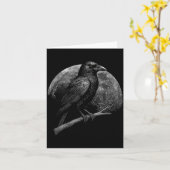 Mystic Raven Moon Dark Folklore Witchcraft Viking Karte (Gelbe Blume)