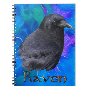 Mystic Raven Portrait Celtic Pagan Art Notebook Notizblock