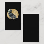 Mystic Raven Skull Crow Moon Gothic Bird Visitenkarte (Vorne/Hinten)