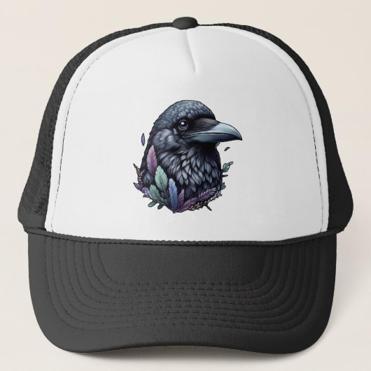 Mystic Raven Truckerkappe (Vorderseite)