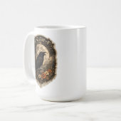 Mystic Raven Under Moon Dark Celestial Aesthetic Kaffeetasse (Vorderseite Links)