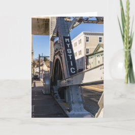 Mystic River Bascule Bridge, Connecticut Karte