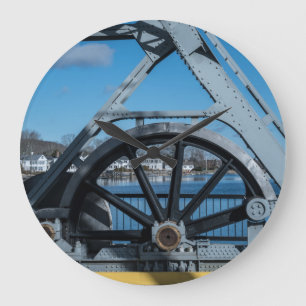 Mystic River Bascule Bridge – Historisches Mystic Große Wanduhr
