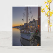 Mystic River, Connecticut Faltenkarte Karte (Gelbe Blume)