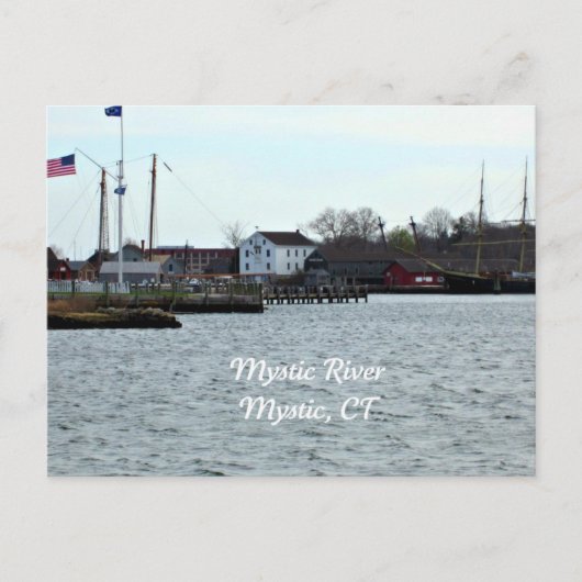 Mystic River, Connecticut Postkarte (Vorderseite)